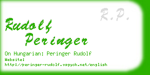 rudolf peringer business card